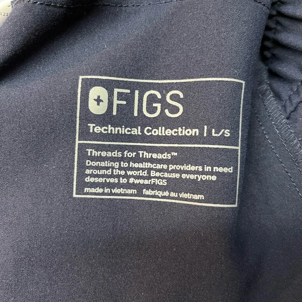 Figs Blue Joggers with Elastic Waistband and Tapered Legs